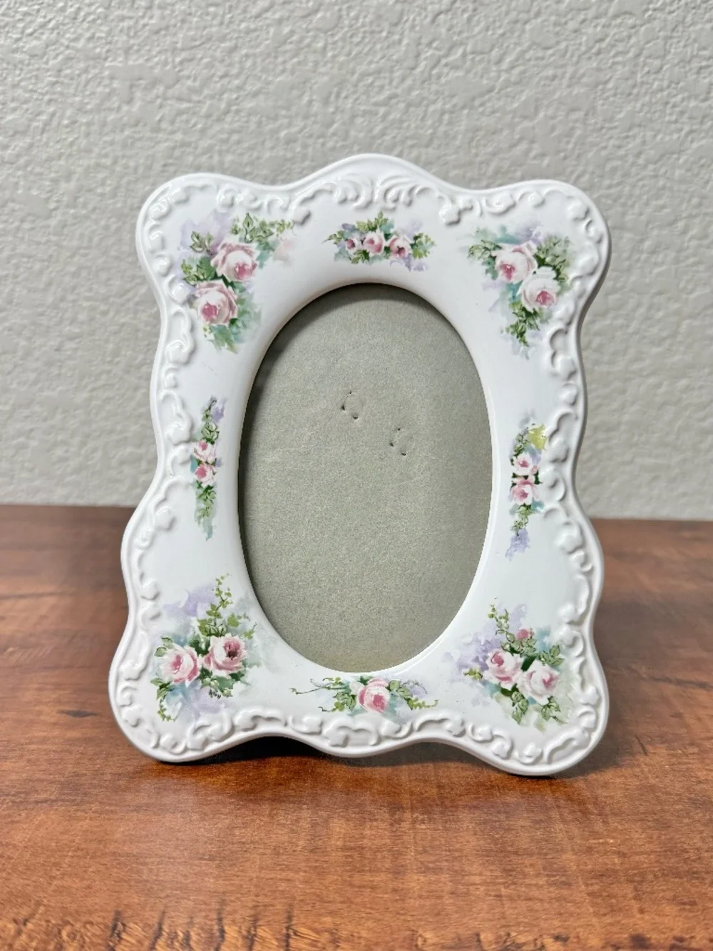 Vintage Terragrafics 1988 Floral Oval Frame